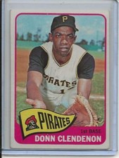 1965 Topps Baseball Card Donn Clendenon 1st Base Pittsburgh Pirates NR Mt # 325