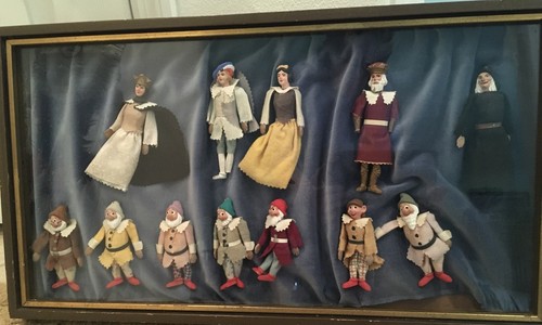 VTG Rare Snow White Prince Seven Dwarves King Queen Witch Shadow Box READ - Picture 1 of 24