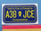Beer STICKER: IMPERIAL Yeast Co ~ Organic A38 JCE Strain ~ Portland, OREGON — photo 2