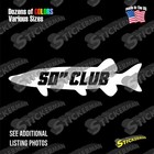 Musky Fishing 50 Inch Club Vinyl Decal Sticker for Car Boat Flask Tumbler