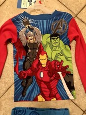 NWT Boys Size 4 Marvel Avengers 2pc Pajamas Set Hulk Ironman Thor Captain A
