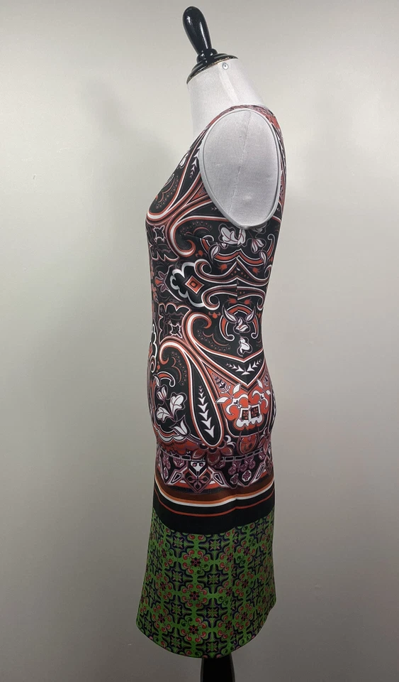 Vestido Clover Canyon XS Negro Blanco Verde Tejido Buceo Bodycon Ajustado Geométrico Foto 2 de 4