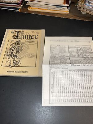 LANCE RPG 3rd Edition Revised Medieval Wargame Rules (1982) Alan Cook TABLETOP