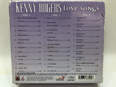 Kenny Rogers Love Songs 3 CD Set Collection | eBay