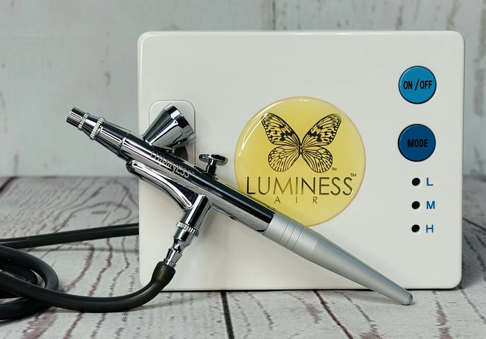 Luminess Air PC-100化妆喷枪系统带化妆品和眉毛模板 — 第 2/4 张图片