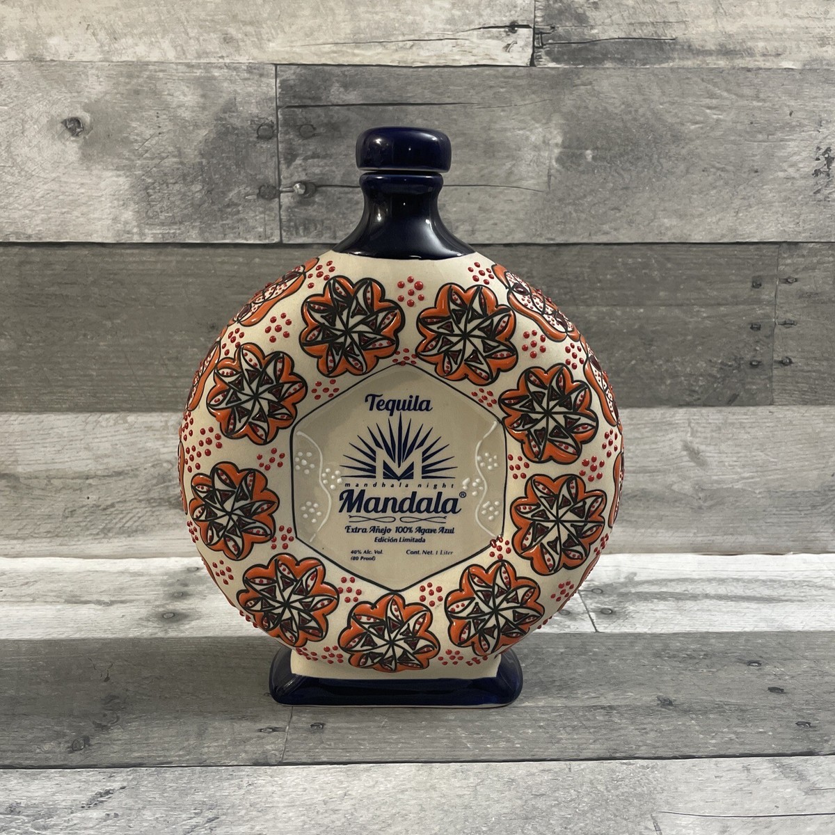 Tequila Mandala Extra Anejo Limited Edition Empty Ceramic Bottle