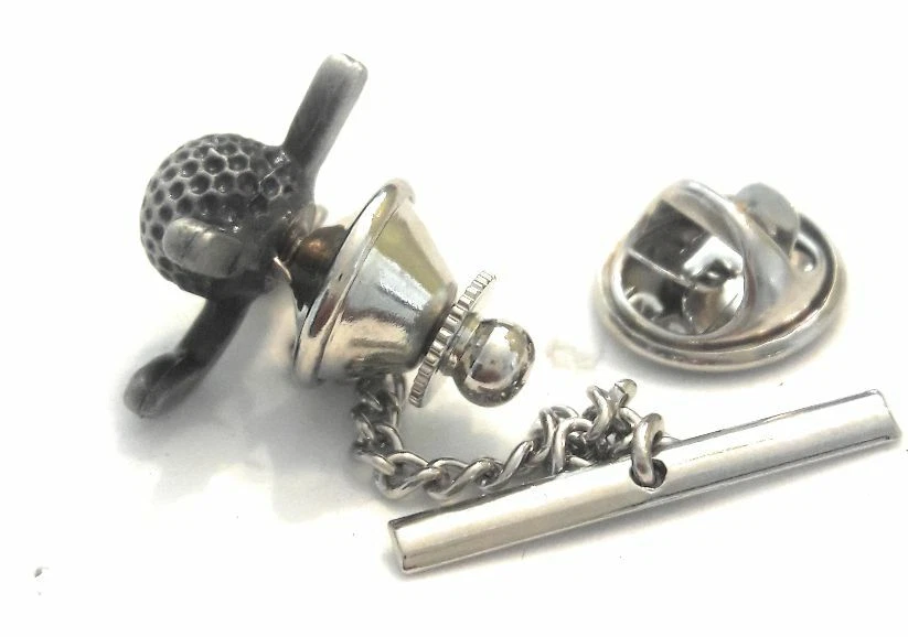 GOLFBALL AND CLUBS PEWTER TIE TACK/ LAPELPIN MANUFACTURERS DIRECT PRICING - Image 2 of 4
