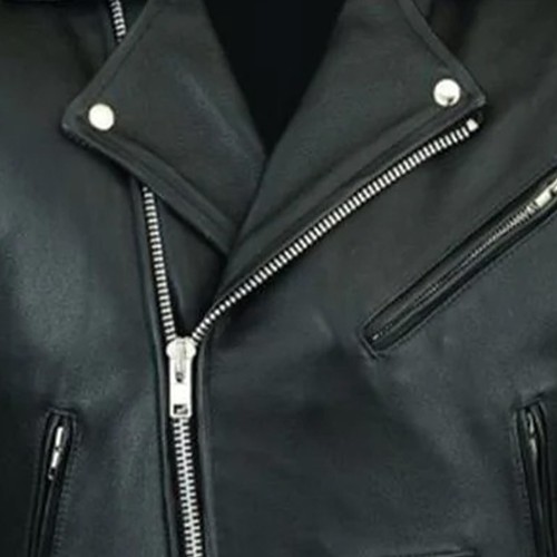 RIDERACT® Leather Motorcycle Jacket Brando Adjustable Mens Biker Jacket Armored - Foto 6 di 11