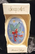 Christmas Holiday Soap Art Picture Soap Bar w/ Santa Lasting Impressions