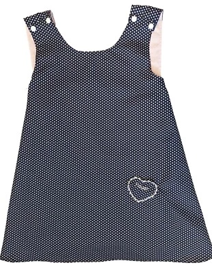 Wendekleid Schürzenkleid Kinder Kleid Kinderkleid Sommerkleid Baumwolle Sterne - Bild 1 von 4