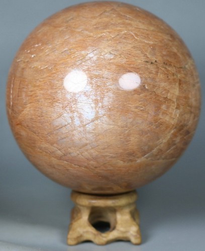 2.53lb Natural Peach Moonstone Crystal Polished ball / Redwoodstand - Madagascar - Picture 12 of 12
