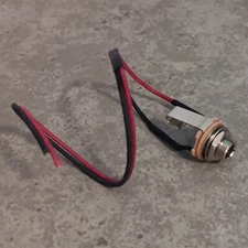 SWITCHCRAFT Prewired #11, 1/4" Mono OUTPUT JACK w/10" Gavitt Pushback Wire Leads