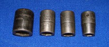 vintage CHICAGO PNEUMATIC set of 4 SOCKETS ---6PT -- 1/2" IMPACT