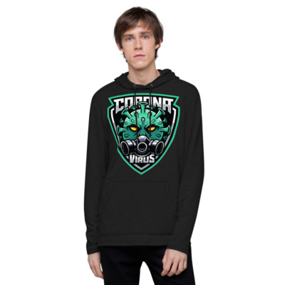 Unisex Virus Lightweight Hoodie, Funny Virus Hooded Sweatshirt Pullover