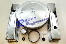 SBC Chevy Chrome Engine Dress Up Kit w/ Tall Air Cleaner Valve Cover 305 327 350