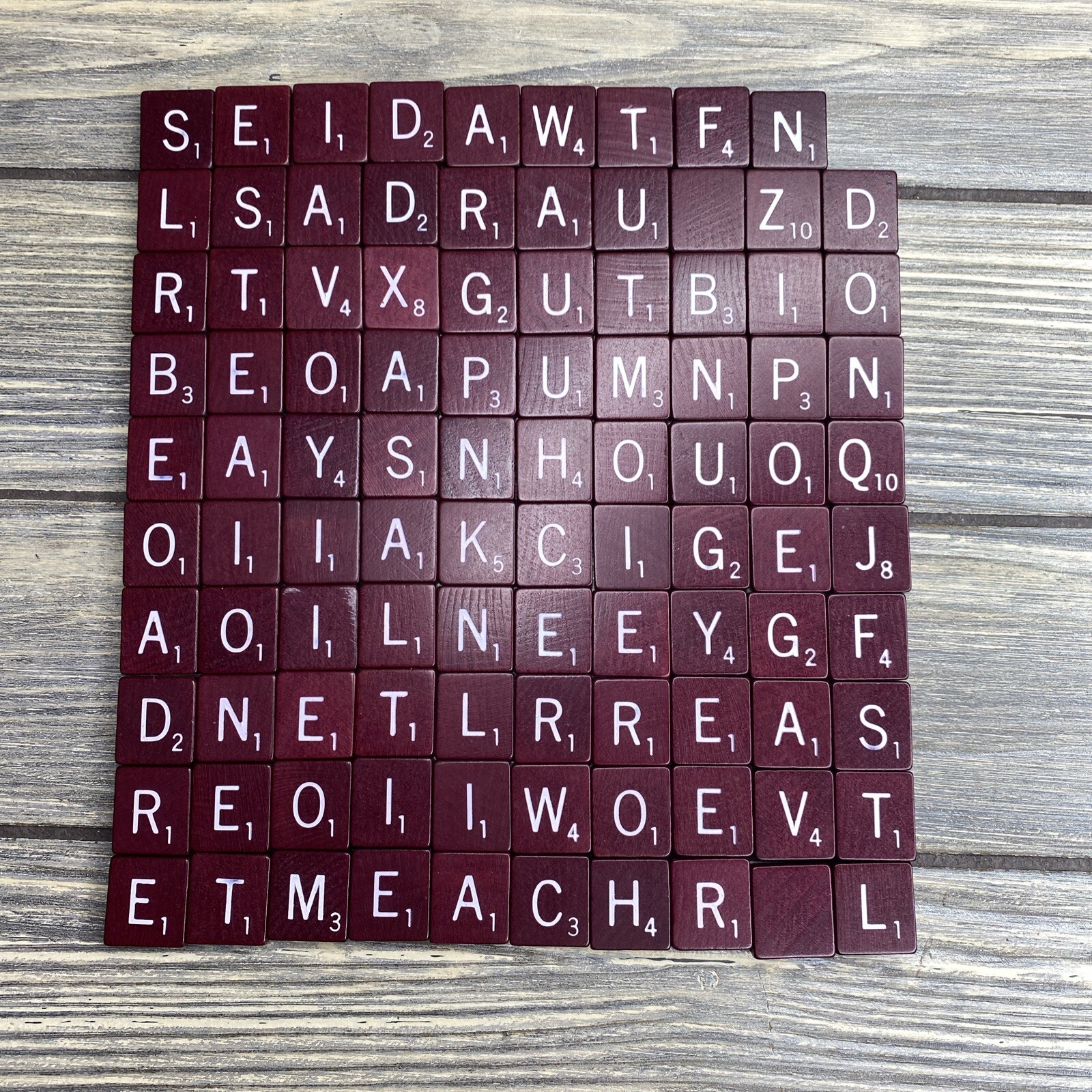 Vintage Hasbro Scrabble 1948 Wooden Red Letter Tiles Replacement Part
