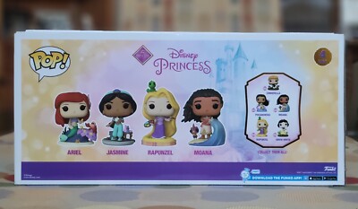 FUNKO POP! DISNEY PRINCESS 4-PK EXCLUSIVE!! ARIEL, JASMINE
