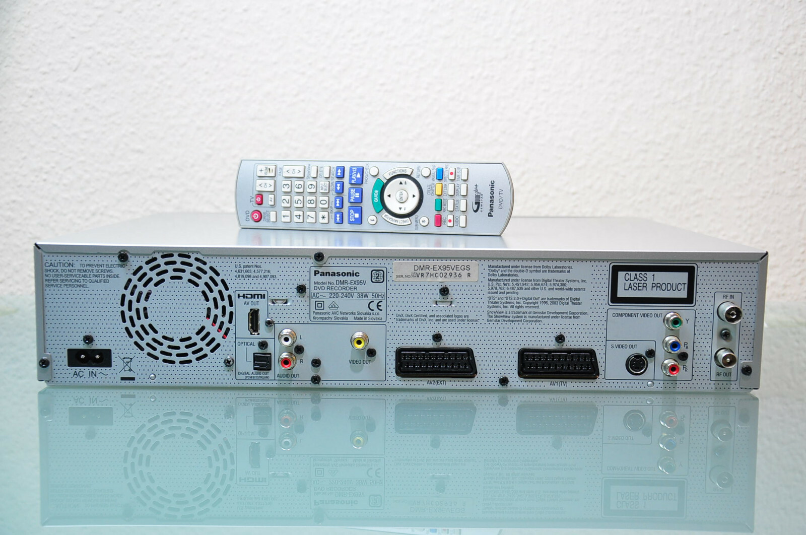 DMREX95V DVD + VHS +250GB_HDD REKORDER_Ausstellungsgerät wie NEU