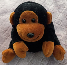 7" Black And Brown Monkey Gorilla Plush Stuffed Animal