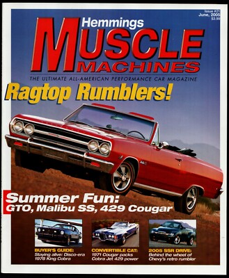 JUNE 2005 HEMMINGS MUSCLE MACHINES MAGAZINE #21, 1965 MALIBU SS, 1978 KING COBRA