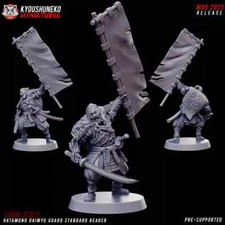 Kyoushuneko Miniatures Hatamono Daimyo Guard Standard 28mm/32mm Scale -NO BASES-