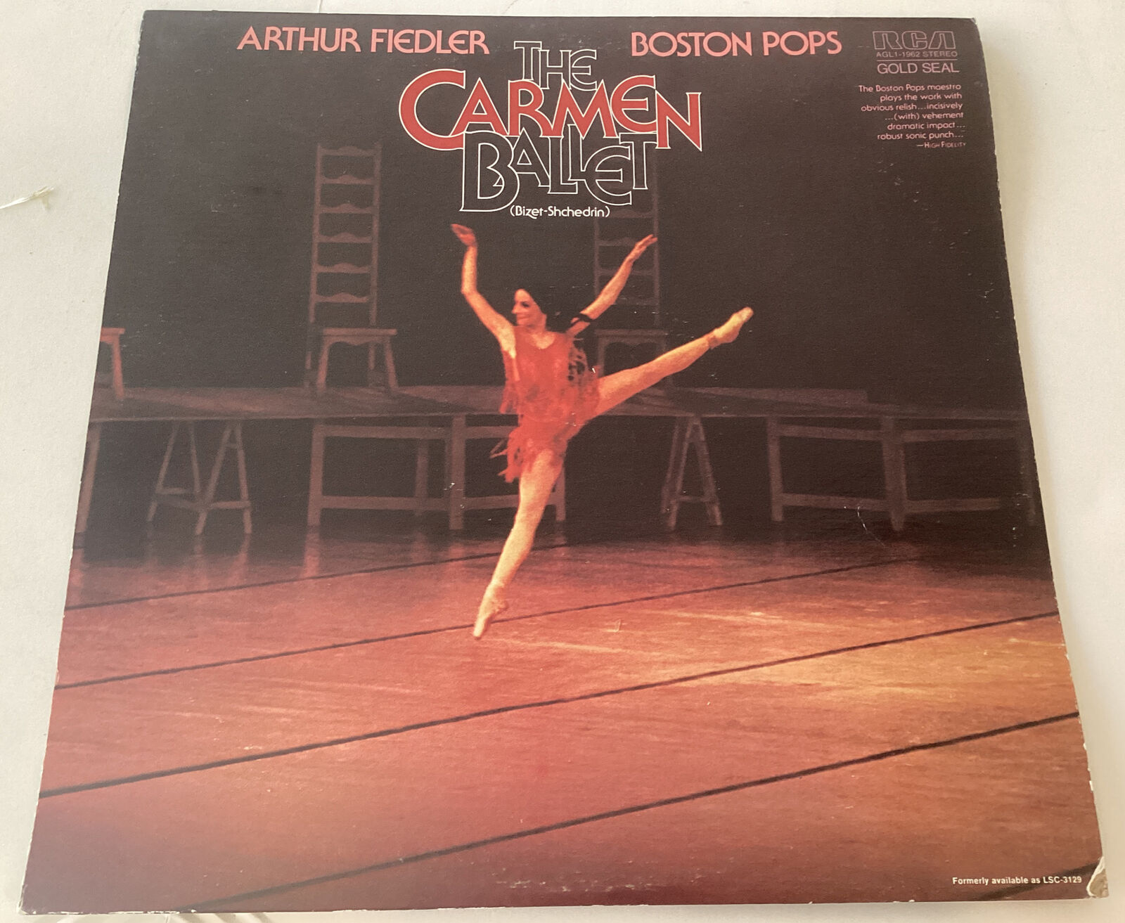 Arthur Fiedler : The Carmen Ballet Vinyl Record LP (RCA AGL1-1962 EXC