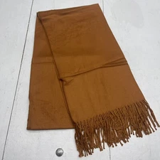 Maamgic Orange Fringe Trim Pashmina Large Scarf