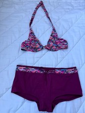 Vintage Venice Beach Geometric Print Bikini S...