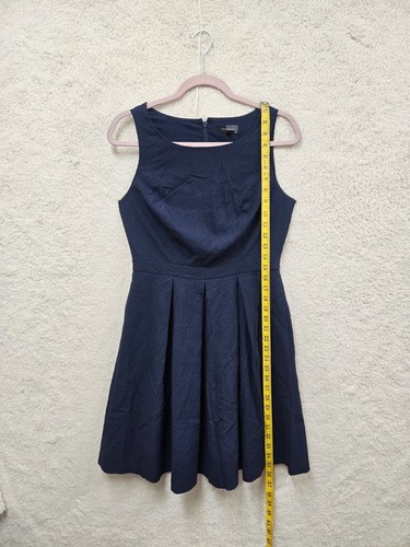 The Limited Women Dress 4 Blue Poly Blend Sleeveless A Line Pleated Knee Length - Picture 6 of 18