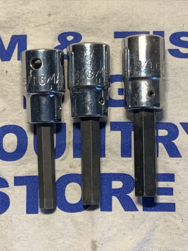 Mac Tools EE. UU. 1/2" Unidad 3 piezas Juego de controladores de brocas hexagonales VH10, VH12, VH14 Foto 3 de 4