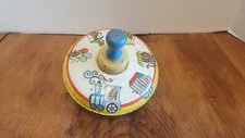 Circus Lithograph Tin Spinning Top Ohio Art USA 5 1/2"