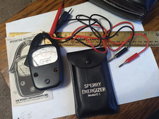 VINTAGE A.W. SPERRY SJ-100 SNAP AROUND VOLTMETER + LEADS + E-1 ENERGIZER & CASE