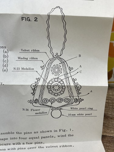 Vintage Sequin Ornament kit Bell All material and instructions - Picture 12 of 12