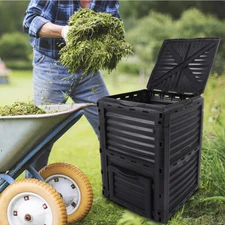 Compost Bin 80Gal Large Capacity Composter Fast Create Fertile Soil Aerating Box