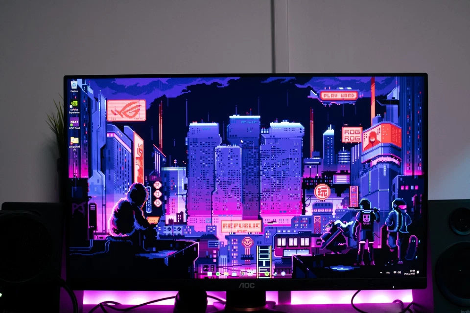 set-up compreso di pc (ryzen 5 3600 e RTX 2060), tappetino e monitor 1080p 144Hz - Immagine 2 di 3