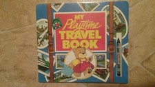 Discovery Toys MY PLAYTIME TRAVEL BOOK  Vintage 1988  New With Original Crayon