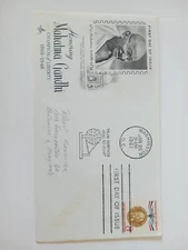 Mahatma Ghandi First Day Of Issue Stamp Envelope