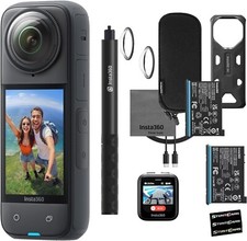Insta360 X4 8K Waterproof 72MP 360 Action Helmet Camera Stick GPS Remote Kit