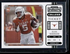 2023 Panini Chronicles Draft Picks #7 Bijan Robinson Contenders College Ticket