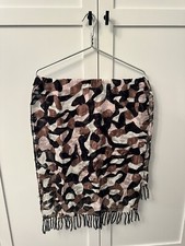 diane von furstenberg DVF scarf With fringe Black Brown Pink White Long