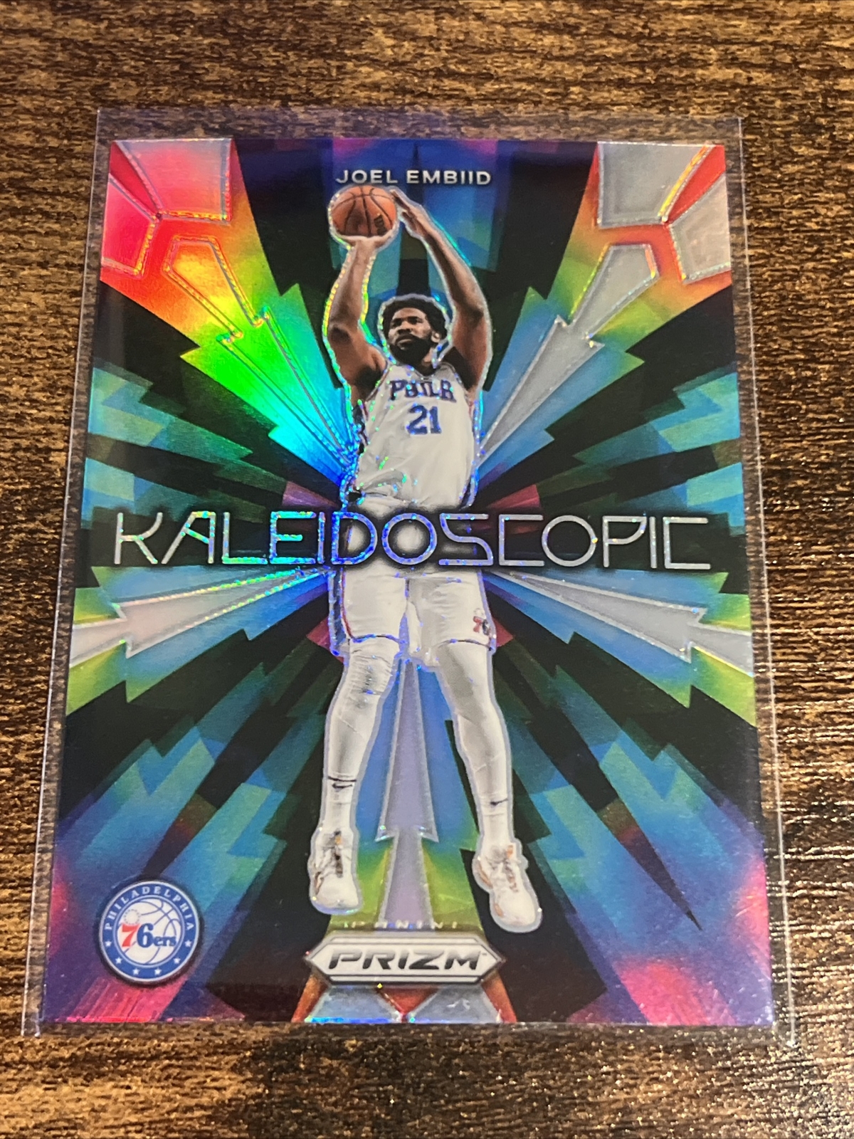 2023-24 Panini Prizm Joel Embiid Kaleidoscopic SILVER Prizm SP