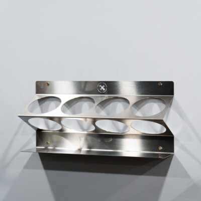 The Clean Garage Stainless Steel Wall Mount 4 Bottle Holder