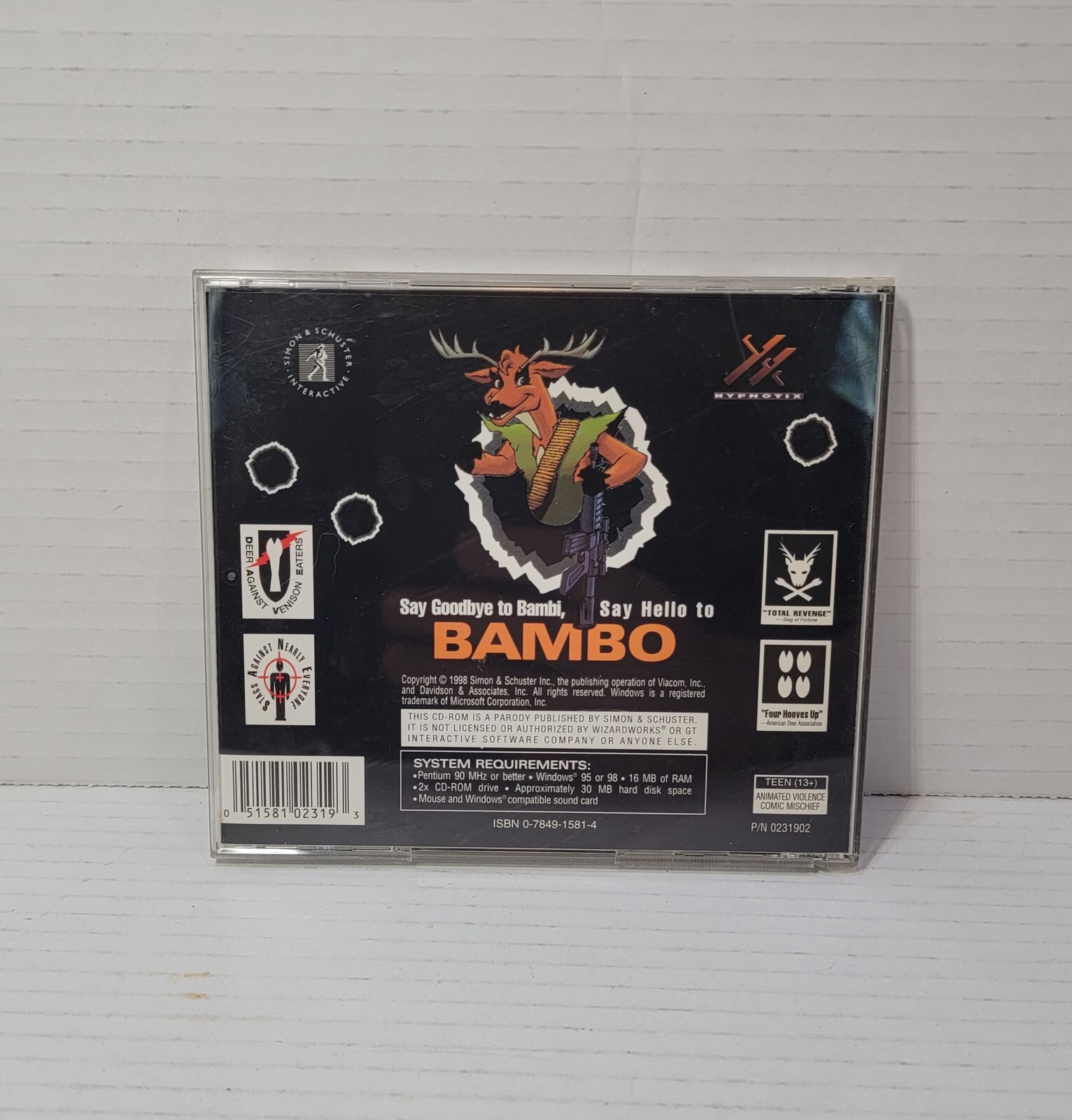 Deer Avenger (1998) PC CDROM Parody Game SimonSchuster for Windows 95/98 51581023193 eBay