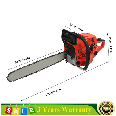 58CC 20inch Gas Chainsaw 2 Stroke Gasoline Powered Chain Saws Cutting Wood