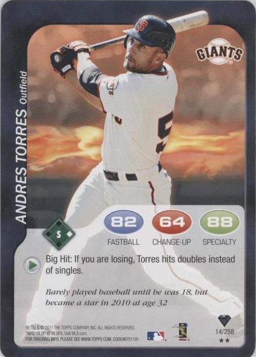 2011 Topps Attax - Andres Torres #14 - 1 of 1