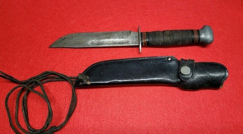 Vintage PAL RH-36 WWII Combat Fighting Bowie Knife Stacked Leather Handle - Picture 2 of 15