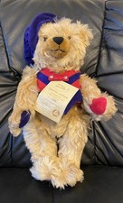 Mohair Teddybär Limitierte Edition von 1994, Fa Hermann Coburg, mit Stimme,Holzw