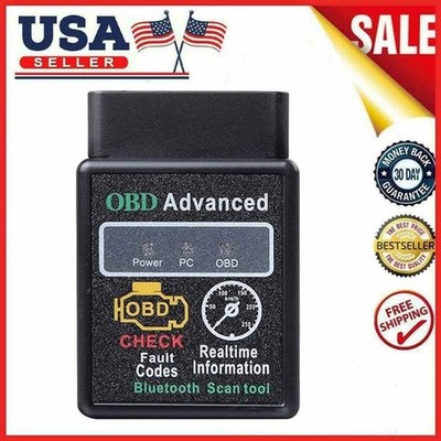 Bluetooth OBD2 OBDII car diagnostic code reader scanner tool for iOS, Android PC