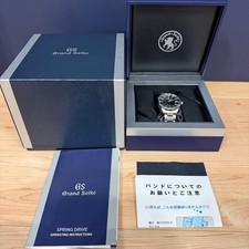 Grand Seiko SBGA301 Spring Drive 9R65 Black Dial Watch 2018 Japan Full Set