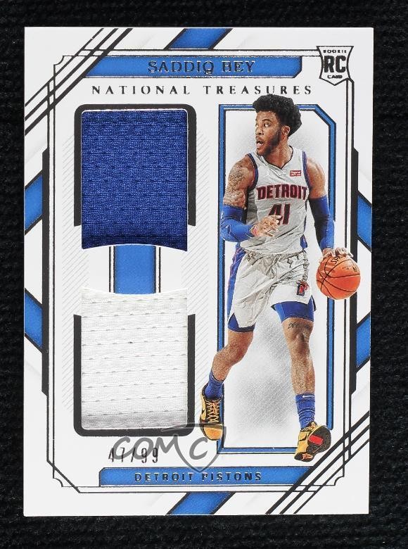 2020-21 Panini National Treasures Rookie Dual Materials 47/99 Saddiq Bey RC 0u5r